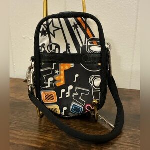 Rare Discontinued Print Boombox Vintage LeSportsac Small Accessory Wristlet Bag
